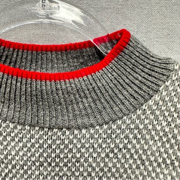 Vintage 80s Brunny Nordic fair isle tight knit mock neck sweater Size Small - Picture 14 of 16